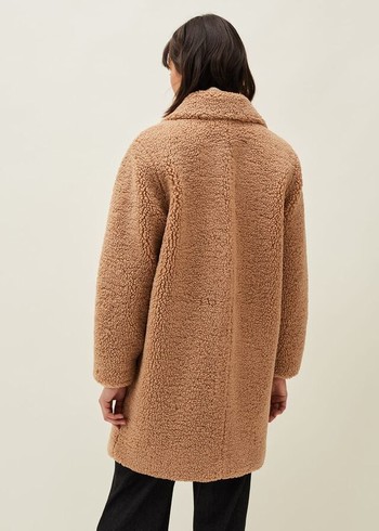 Phase Eight Katherine Teddy Coats Brown Canada | BDIVEX-457